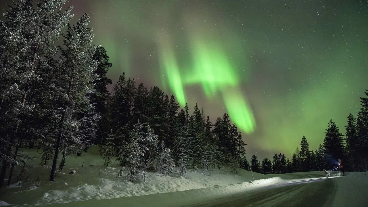 Aurora borealis in Jerisjärvi by Jaanus Jagomagi
