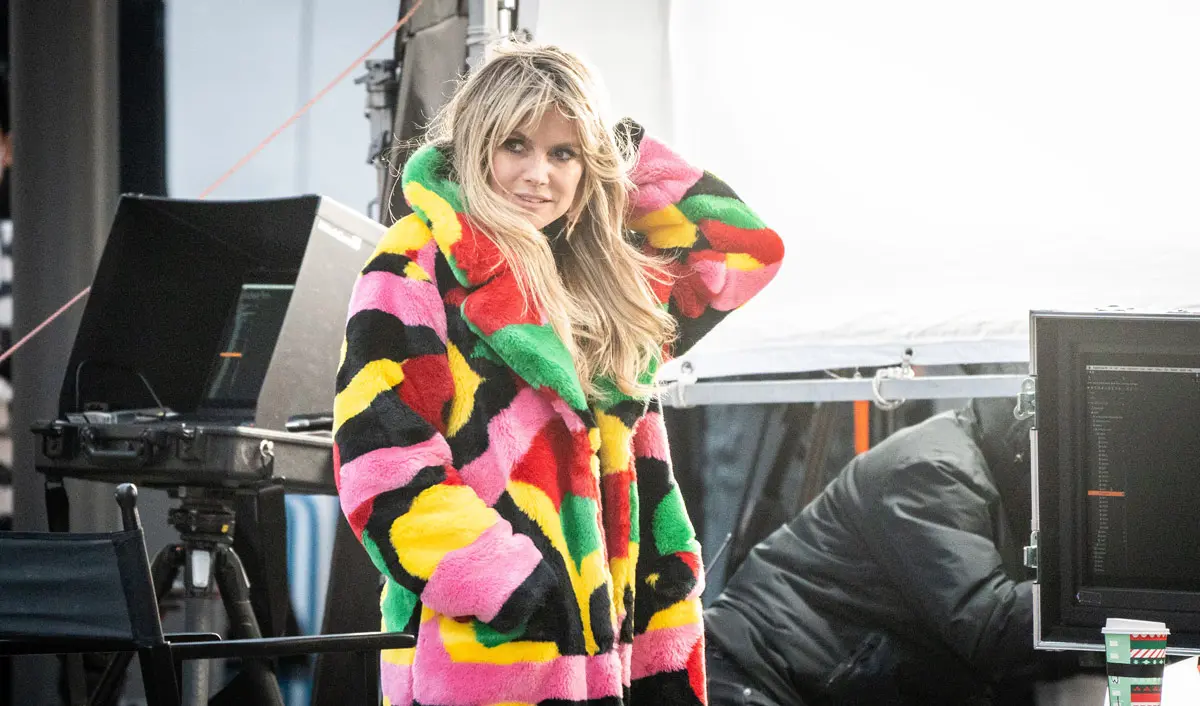 19 November 2020, Berlin: American-German model Heidi Klum takes part in the shooting of a new season of "Germany's next Topmodel" at the Hotel Adlon. Photo: Kay Nietfeld/dpa.