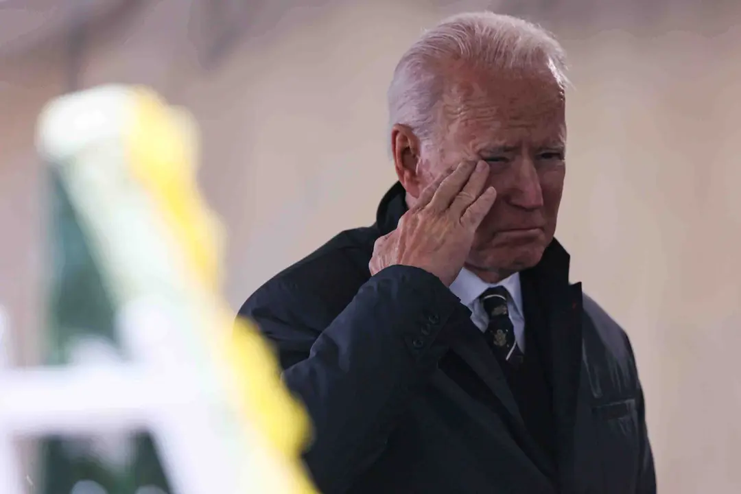 30 May 2021, US, New Castle: US President Joe Biden takes part in a Memorial Day event at Veterans Memorial Park. Photo: Saquan Stimpson/ZUMA Wire/dpa.