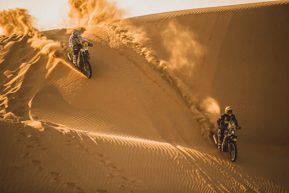13 January 2022, Saudi Arabia, Bisha: Slovak racer Stefan Svitko of Slovnaft Rally Team races during stage 11 of Rally Dakar 2022 around Bisha. Photo: Red Bull Media/ZUMA Press Wire Service/dpa.