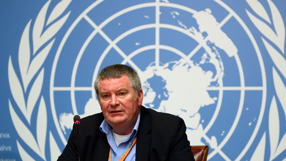FILE PHOTO: Mike Ryan, Executive Director of the World Health Organisation (WHO), attends a news conference at the United Nations in Geneva, Switzerland May 3, 2019. REUTERS/Denis Balibouse.