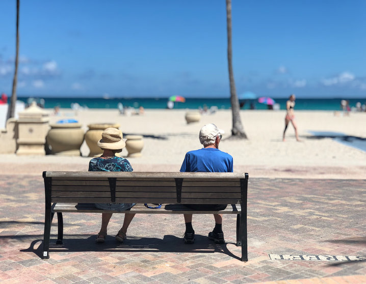 old elderly couple retired retirement beach Photo: Pexels