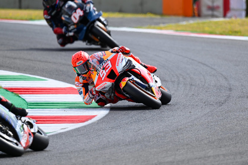 29 May 2022, Italy, Scarperia: Spanish motorcycle racer Marc Marquez of Repsol Honda Team in action during the MotoGP Grand Prix of Italy at the Mugello Circuit. Photo: Alessio Marini/LPS via ZUMA Press Wire/dpa.