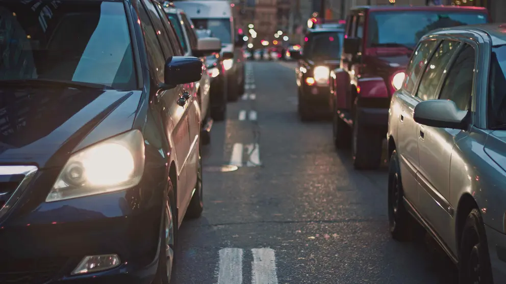 Car Traffic jam street