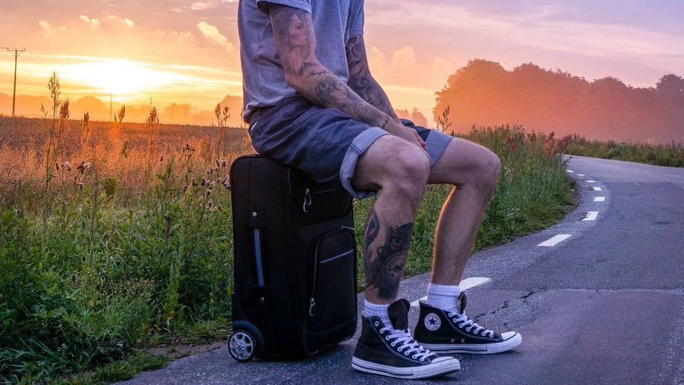 Travel traveler trip journey suitcase