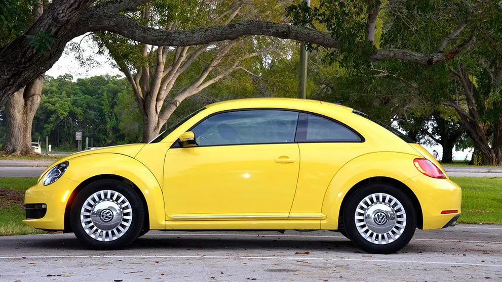 Yellow car volkswagen