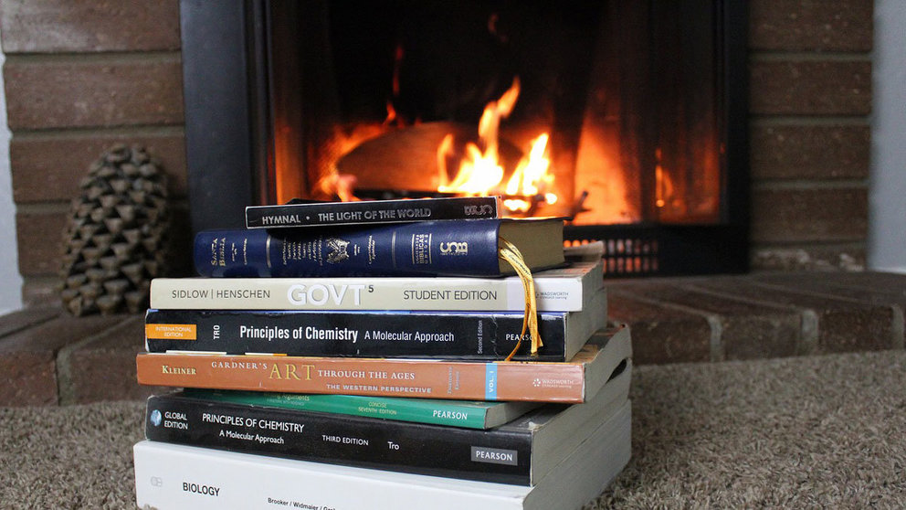 Heat-home-books-fireplace