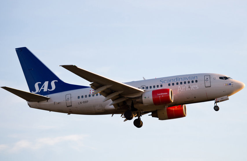 An Airbus aircraft of the Scandinavian Airlines SAS lands at Tegel Airport. SAS has given notice to almost 1,600 employees in Denmark, union officials said on Monday. Photo: Bernd von Jutrczenka/dpa