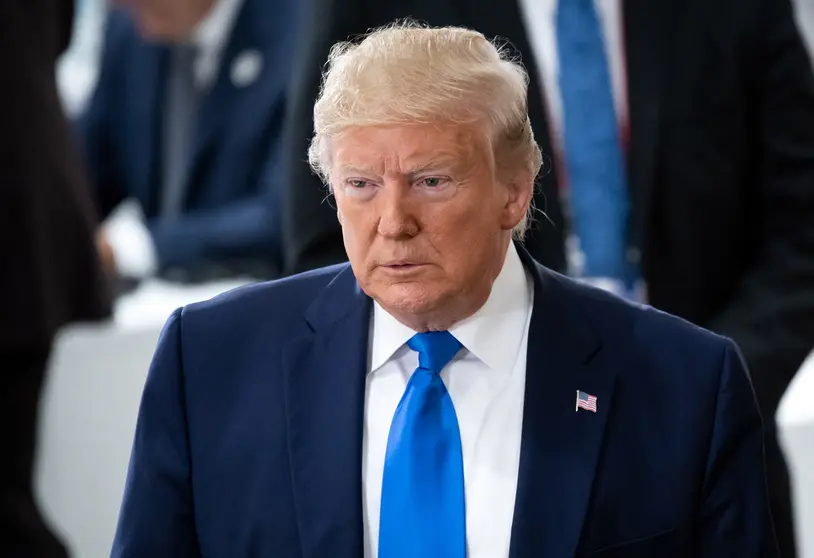 Japan, Osaka: US President Donald Trump arrives to attend the third working session of the G20 summit in 2019. Trump says he will resume regular media briefings on the coronavirus pandemic, as polls repeatedly show his popularity sinking among the electorate. Photo: Bernd von Jutrczenka/dpa