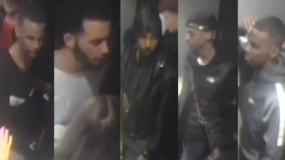 The Helsinki police department released photos of the five suspects. Images: Police.