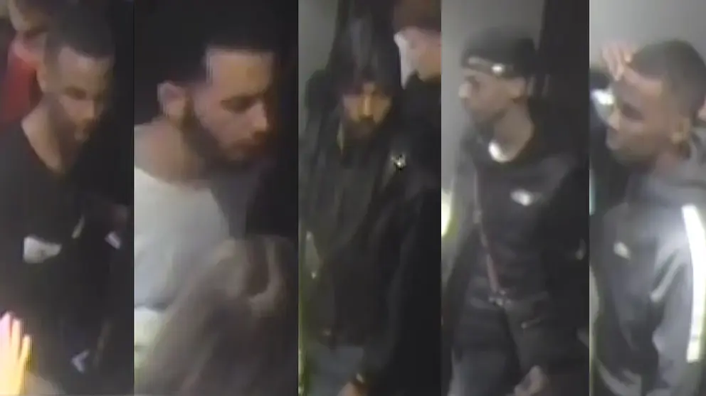 The Helsinki police department released photos of the five suspects. Images: Police.