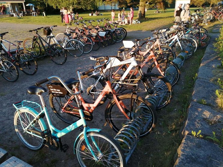 Bikes parked in Lappeenranta. Photo: Foreigner.fi.