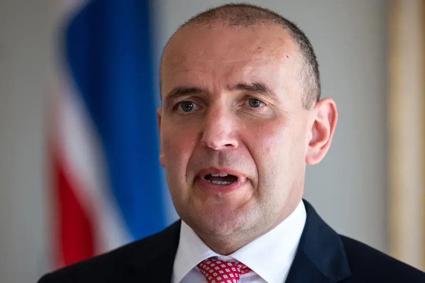 Gudni Thorlacius Johannesson, President of Iceland, speaks during a press conference. Photo: Bernd von Jutrczenka/dpa.