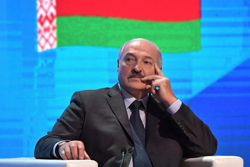 FILED - 12 October 2018, Belarus, Mogilev: Belarusian President Alexander Lukashenko attends the plenary session of the Fifth Forum of Russian and Belarusian Regions. Lukashenko told his countrypeople he would make sure there would be no civil-war-like situation in Belarus as he cast his ballot in Sunday&#39;s presidential election. Photo: Kremlin/dpa.