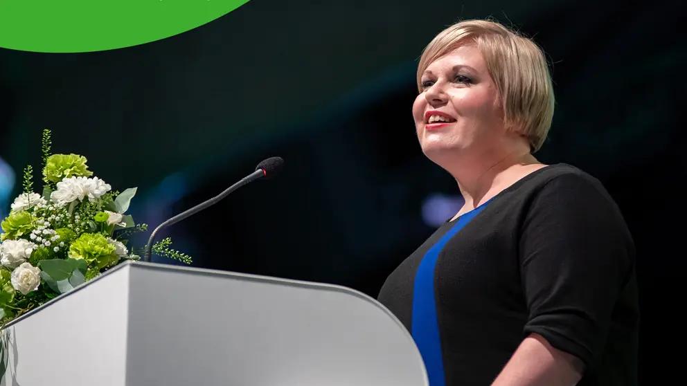 The chairperson of the Center Party, Annikka Saarikko. Photo: Twitter/@Keskusta.