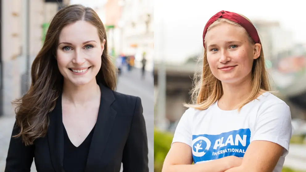 PM Sanna Marin and Aava Murto. Photos: Finnish Government.