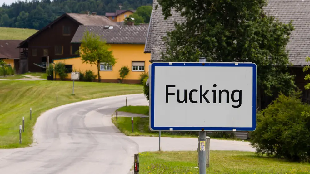 The town limit of Fucking. Photo: Tobias 'ToMar' Maier under CC.