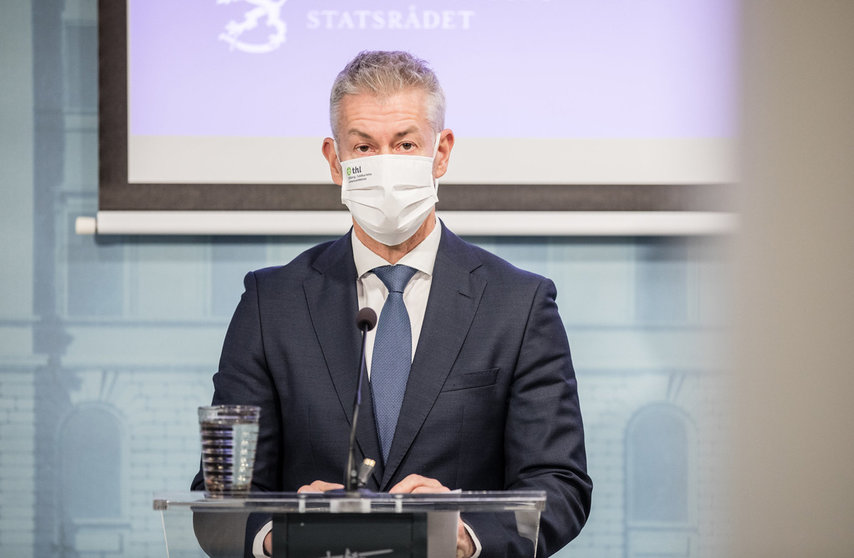 THL Chief Physician Taneli Puumalainen, during the weekly press conference on the development of the epidemic. Photo: Laura Kotila/Vnk/file photo.