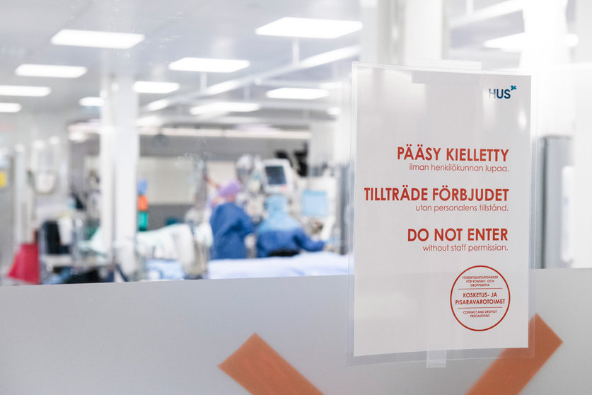 Intensive care unit for coronavirus patients in Helsinki. Photo: @HUS.