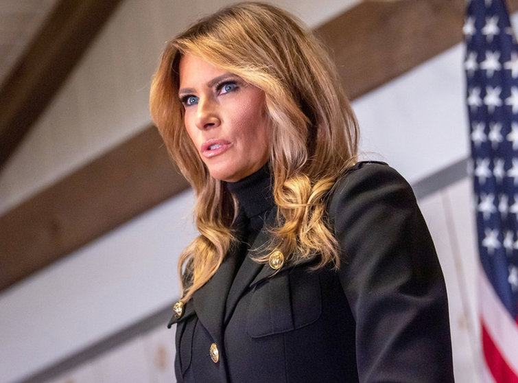 FILED - First Lady Melania Trump speaks at a rally for supporters of president Donald Trump in Pennsylvania, US, on October 31, 2020. Photo: Ron Adar/SOPA Images via ZUMA Wire/dpa