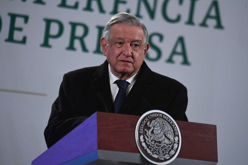 08 January 2021, Mexico, Mexico City: Mexican President Andres Manuel Lopez Obrador speaks during his daily press conference at the National Palace. Photo: El Universal/El Universal via ZUMA Wire/dpa