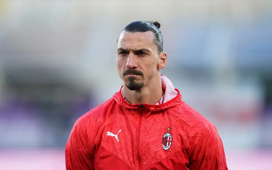 21 March 2021, Italy, Florence: Milan's Zlatan Ibrahimovic pictured prior to the start of the Italian Serie A soccer match between ACF Fiorentina vs AC Milan at Artemio Franchi Stadium. Photo: -/LaPresse via ZUMA Press/dpa