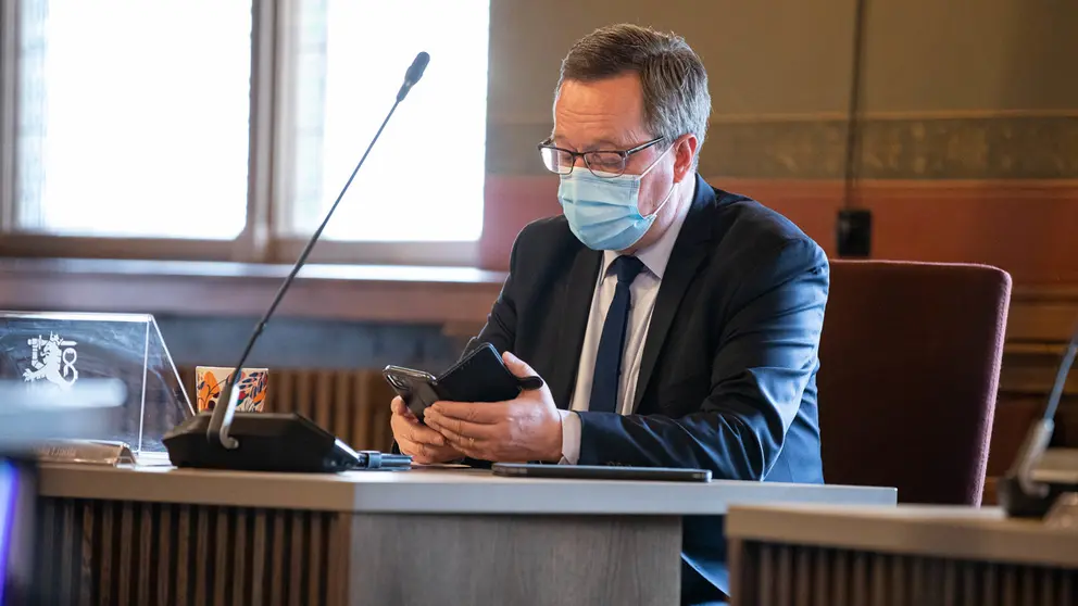 Minister of Economic Affairs Mika Lintilä (Center Party), during the government meeting. Photo: Jussi Toivanen/Vnk.