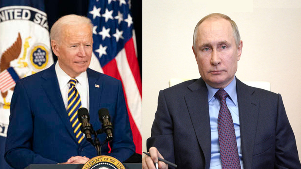 The presidents of the United States and Russia, Joe Biden (L) and Vladimir Putin. Photos: State Department/Kremlin.