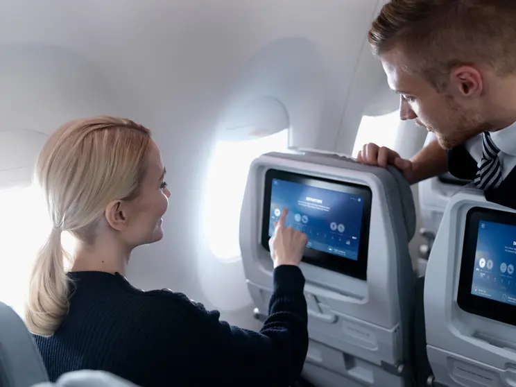 Finnair travelers in economy class. Photo: Finnair.