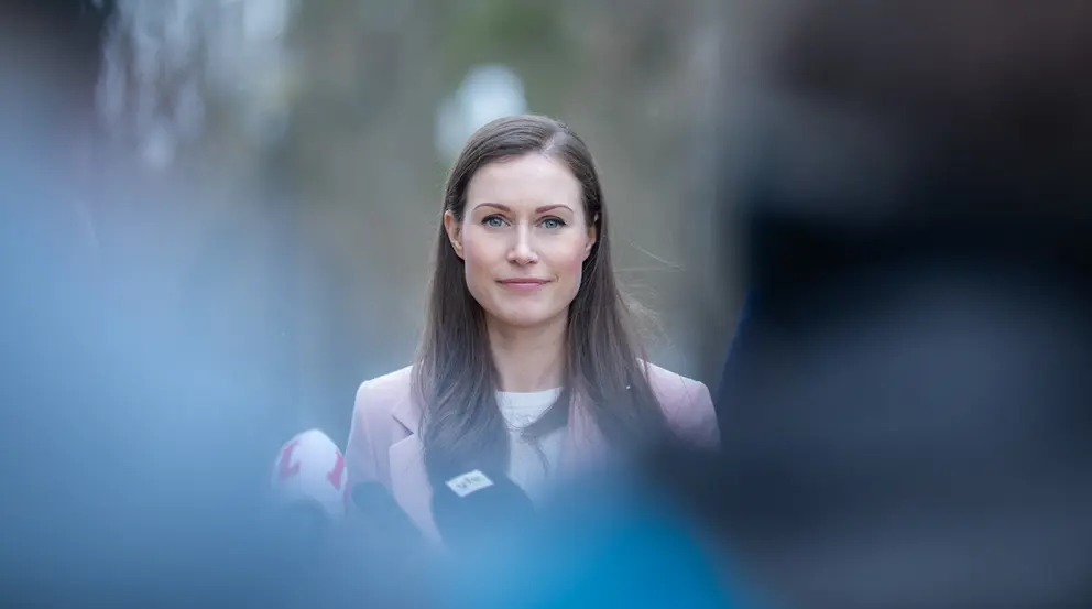 Prime Minister Sanna Marin at the Kesäranta official residence. Photo: Lauri Heikkinen/Vnk.