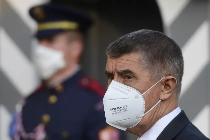 31 May 2021, Czech Republic, Lany: Czech Prime Minister Andrej Babis leaves the Lany Castle after a meeting with President Milos Zeman. Photo: Vondrou Roman/CTK/dpa