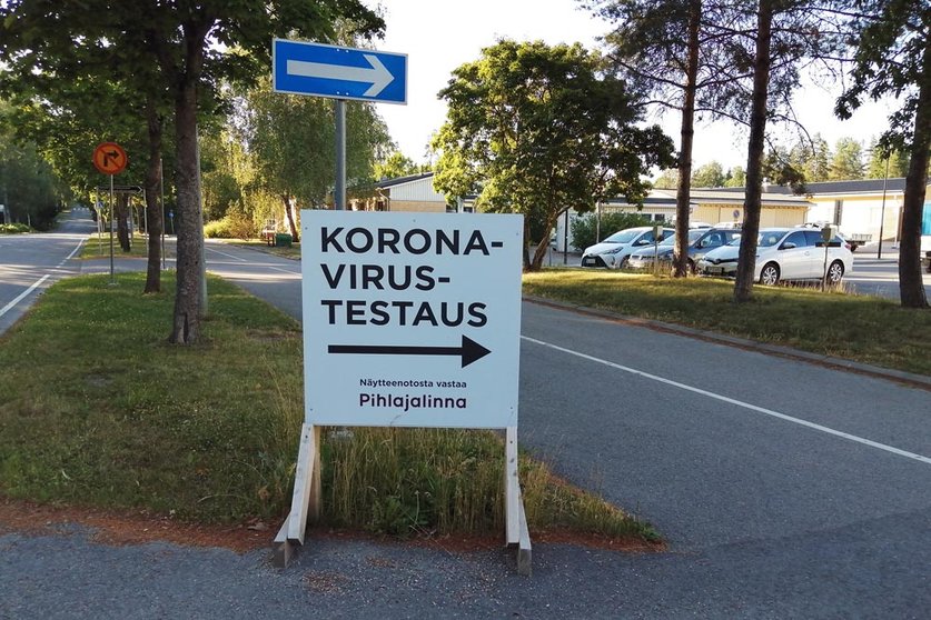 A coronavirus testing spot in the region of Helsinki-Uusimaa. Photo: © Foreigner.fi.