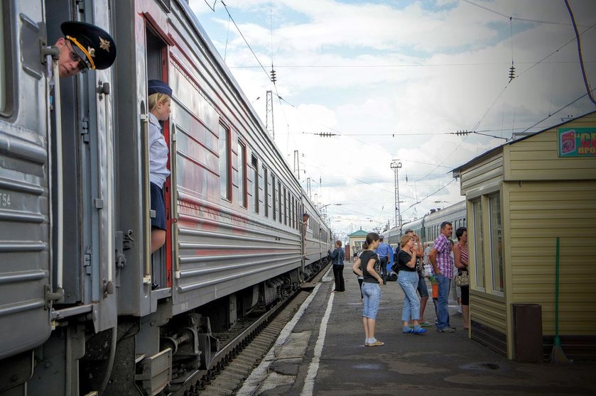 A Russian Trans-Siberian train stopped at a station. Photo: Pixabay/File photo.