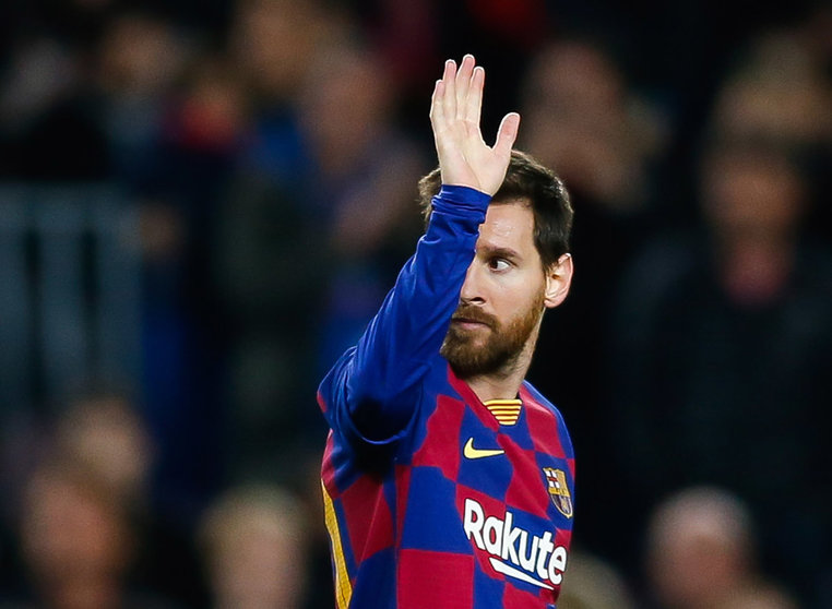 FILED - Soccer: Cup Spain, Copa del Rey, FC Barcelona - CD Leganes, Round of 16 at Camp Nou stadium. Barcelona's Lionel Messi gesturing. Photo: Eric Alonso/ZUMA Wire/dpa