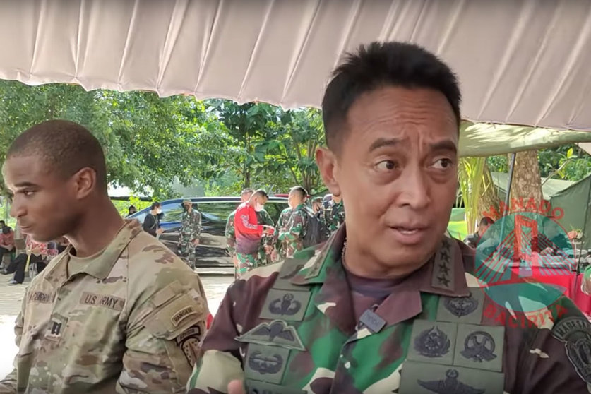 Indonesian Army Chief of Staff Andika Perkasa. Image: YouTube/Screenshot.
