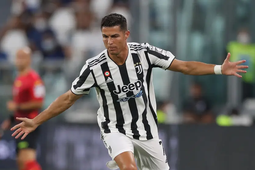 FILED - Juventus' Cristiano Ronaldo reacts during the pre-season friendly soccer match between Juventus FC and Atalanta BC at Allianz Stadium. Photo: Jonathan Moscrop/CSM via ZUMA Wire/dpa