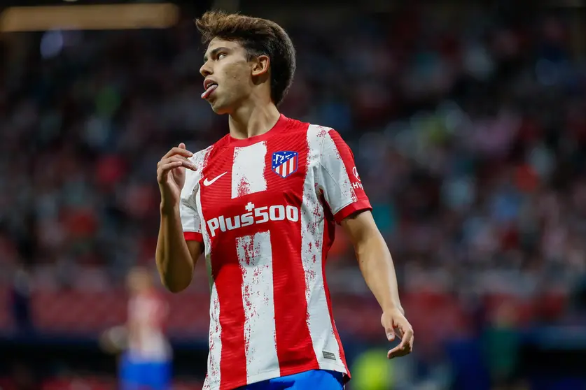 15 September 2021, Spain, Madrid: Atletico Madrid's Joao Felix reacts during the UEFA Champions League group B soccer match between Atletico de Madrid and FC Porto at Wanda Metropolitano. Photo: -/DAX via ZUMA Press Wire/dpa