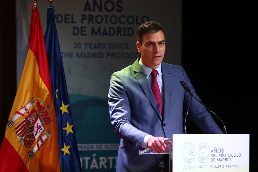 Pedro Sánchez, on Monday with the Prime Ministers of New Zealand and Australia, inaugurated a meeting to celebrate the 30th anniversary of the 'Madrid Protocol' for the comprehensive protection of the Antarctic environment. Photo: La Moncloa.