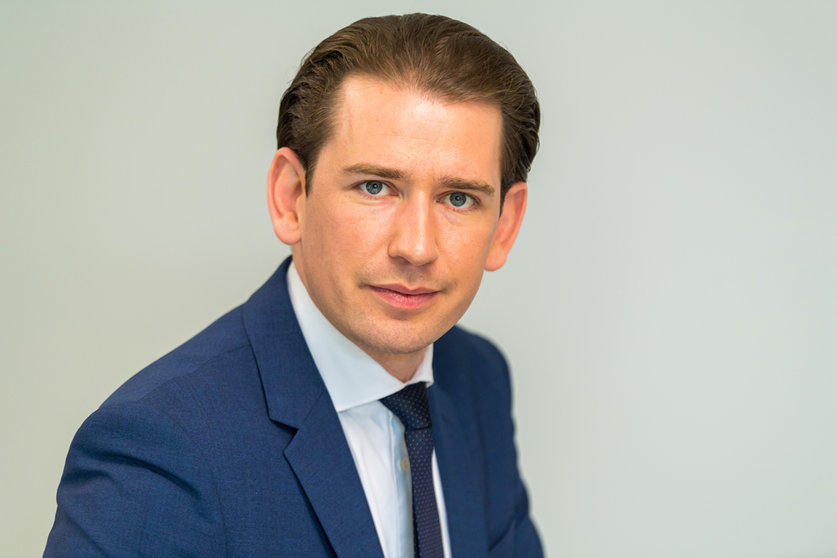 FILED - Austrian Chancellor Sebastian Kurz photographed during an interview with dpa on the Bavaria Studio film lot near Munich on May 11, 2021. Photo: Peter Kneffel/dpa