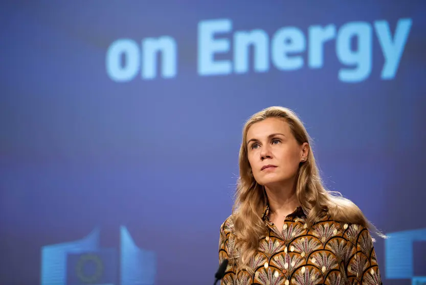 HANDOUT - 13 October 2021, Belgium, Brussels: Kadri Simson, European Commissioner for Energy, speaks during a press conference on the Communication on Energy Prices, following the weekly meeting of the EU Commission. Photo: Jennifer Jacquemart/European Commission/dpa - ATTENTION: editorial use only and only if the credit mentioned above is referenced in full