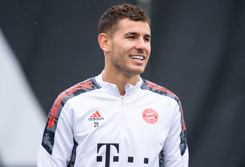 FILED - 19 October 2021, Bavaria, Munich: Bayern Munich's Lucas Hernandez takes part in a training session ahead of Wednesday's UEFA Champions League Group E soccer match against Benfica. The Spanish judiciary has still not given a date for the decision over Hernandez's appeal against his possible imprisonment, a spokesman for the court administration told dpa on Friday. Photo: Sven Hoppe/dpa