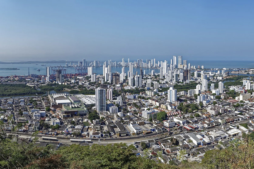 A view of the Colombian city of Cartagena, with the port in the background. Photo: Pixabay.