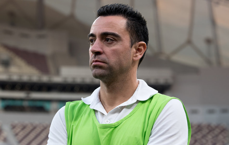 FILED - 04 January 2018, Qatar, Doha: World Cup ambassador Xavi Hernandez takes part in a press conference at the Khalifa International Stadium in Doha. Barcelona have named former midfield legend Xavi as their new head coach after securing his release from Qatari team Al Sadd, the Spanish giants have said. Photo: Sven Hoppe/dpa.