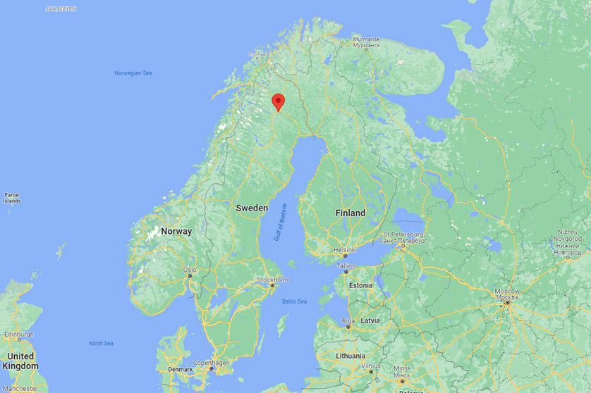The Gallivare municipality, in Northern Sweden. Image: Google Maps.