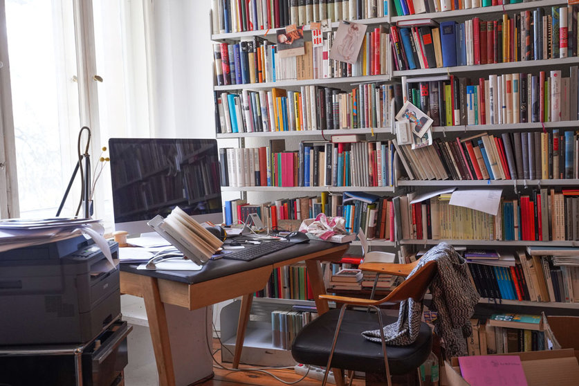 View of the workplace of Ruzicska, one of the two publishers of secession Verlag. This year, the Great Berlin Publishing Prize goes to Secession Verlag. Photo: Jörg Carstensen/dpa