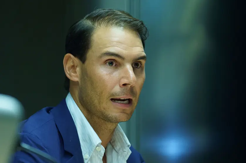 17 November 2021, Spain, Madrid: Spanish tennis player Rafael Nadal attends the 10th anniversary of the Rafa Nadal Foundation at the Perez-Llorca Auditorium. Photo: Atilano Garcia/SOPA Images via ZUMA Press Wire/dpa.