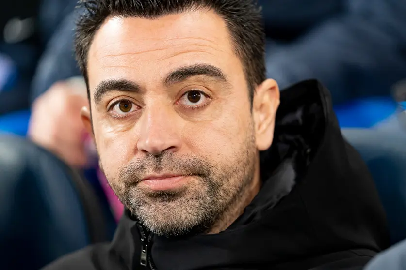 27 November 2021, Spain, Villarreal: Barcelona's Xavi Hernandez reacts during the Spanish La Liga soccer match between Villarreal and Barcelona at Estadio de la Ceramica Stadium. Photo: Xisco Navarro Pardo/SOPA Images via ZUMA Press Wire/dpa.