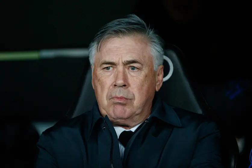 28 November 2021, Spain, Madrid: Real Madrid coach Carlo Ancelotti pictured during the Spanish La Liga soccer match between Real Madrid and Sevilla FC at Santiago Bernabeu Stadium. Photo: -/DAX via ZUMA Press Wire/dpa.