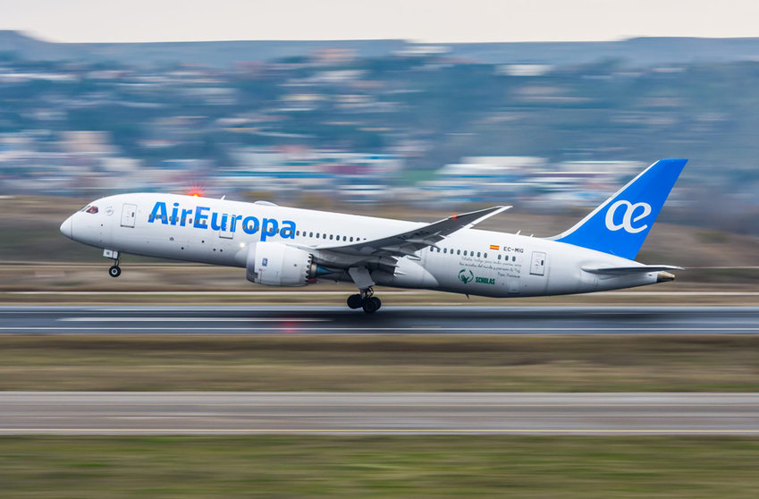 An Air Europa aircraft taking off. Photo: Globalia/Air Europa.