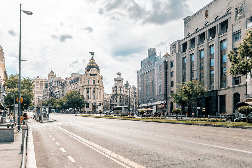 A view of the Gran Via avenue in Madrid. Photo: Pixabay.